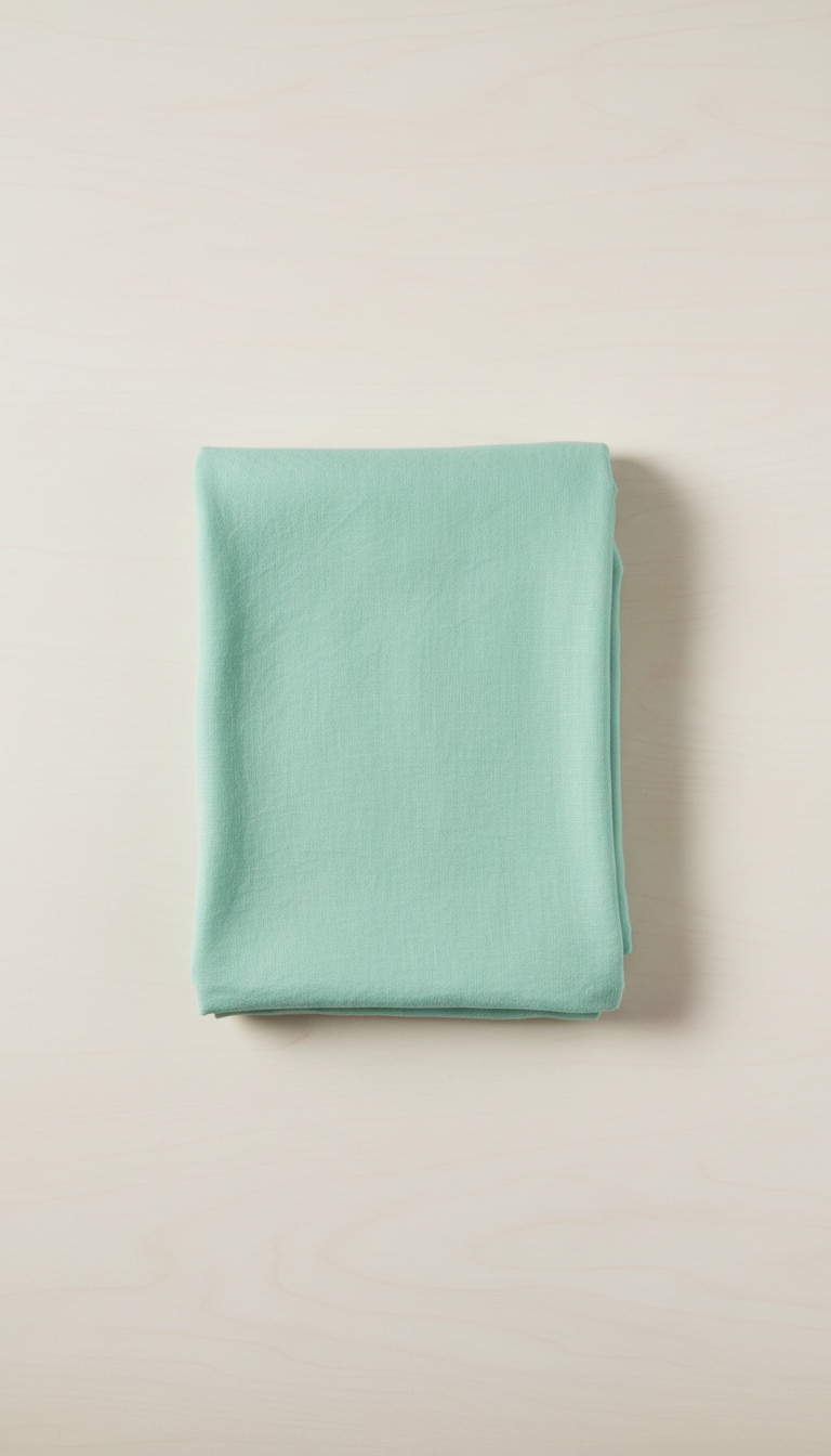 Linen Throw Blanket in Mint Green