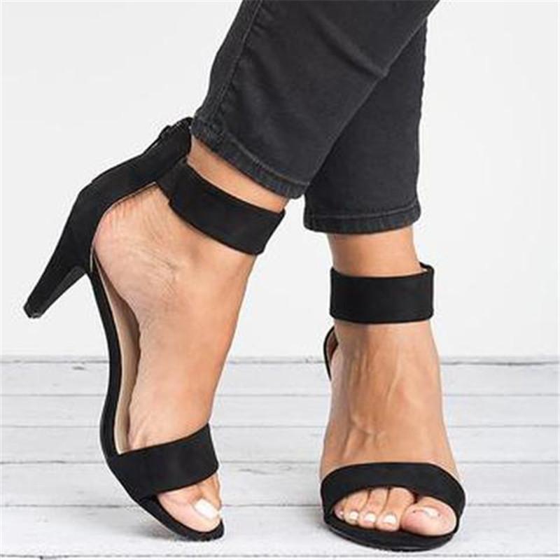 Sandals European And American Large Size Women'S Shoes Leopard Print Stiletto Women'S Sandals