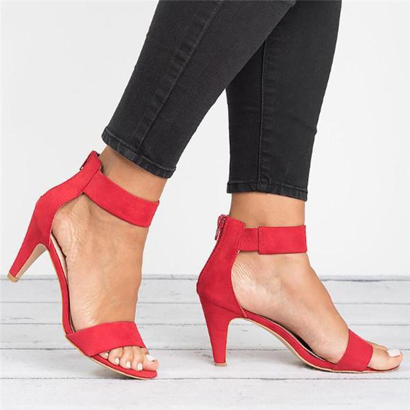 Sandals European And American Large Size Women'S Shoes Leopard Print Stiletto Women'S Sandals