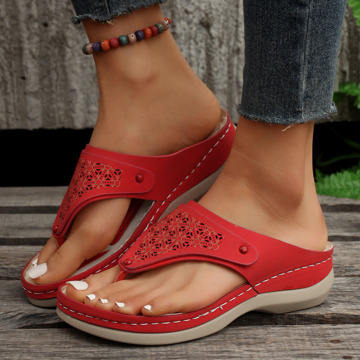 Thong Sandals Summer Flip Flops Women Outdoor Slippers Beach Shoes