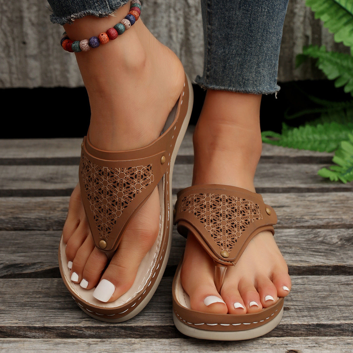 Thong Sandals Summer Flip Flops Women Outdoor Slippers Beach Shoes